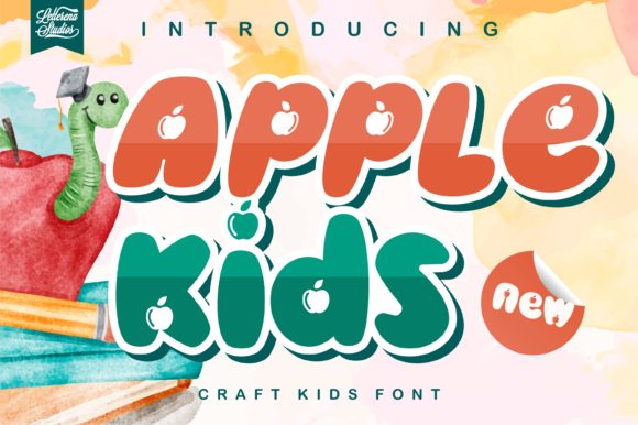Apple Kids: A Playful Display Font for Digital Branding and Web Design