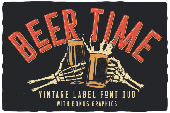 Beer Time: A Bold Vintage Font for Creative Branding