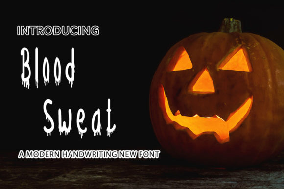Blood Sweat: A Bold Display Font for Halloween Campaigns
