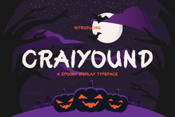 Craiyound: A Spooky Display Font for Halloween Magic