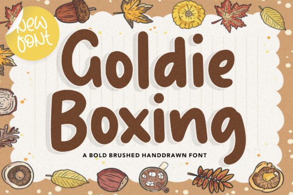 Goldie Boxing: A Bold Display Font for Autumn-Themed Campaigns