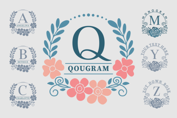 Qougram: A Flower-Themed Display Font for Creative Campaigns