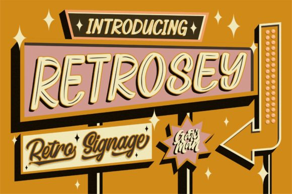 Retrosey: A Retro Stylized Display Font for Modern Web Design
