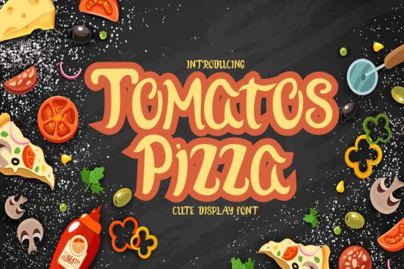 Tomatos Pizza: A Bold Display Font for Food Branding